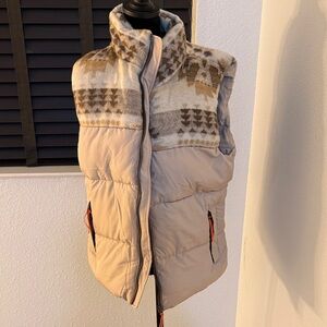 Stylish Beige Patterned Women's Vest